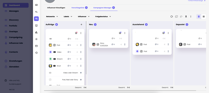 Swimlane campaign management