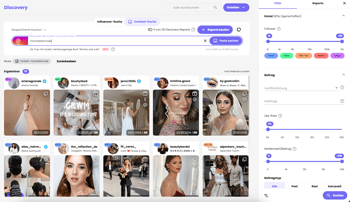 Screenshot of our content search