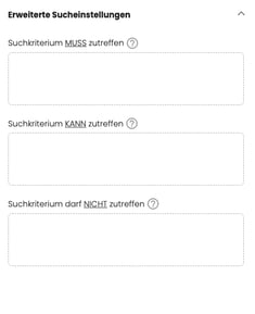 Erweiterte Sucheinstellungen