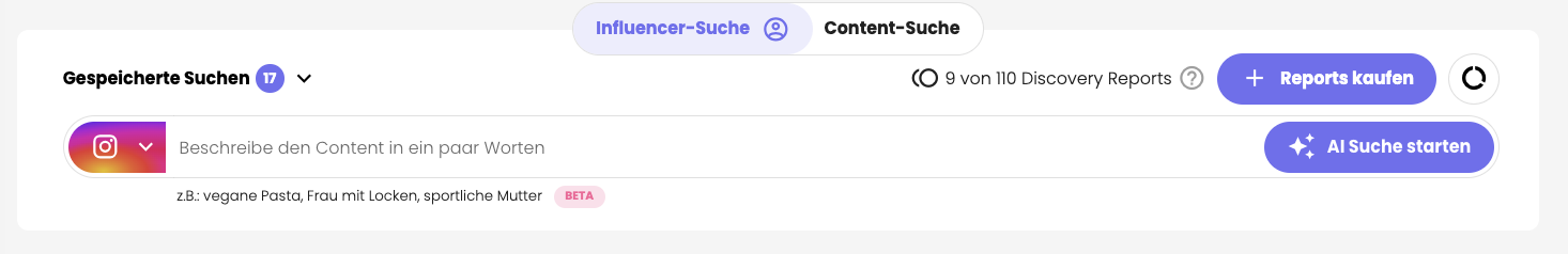AI Suche Screenshot